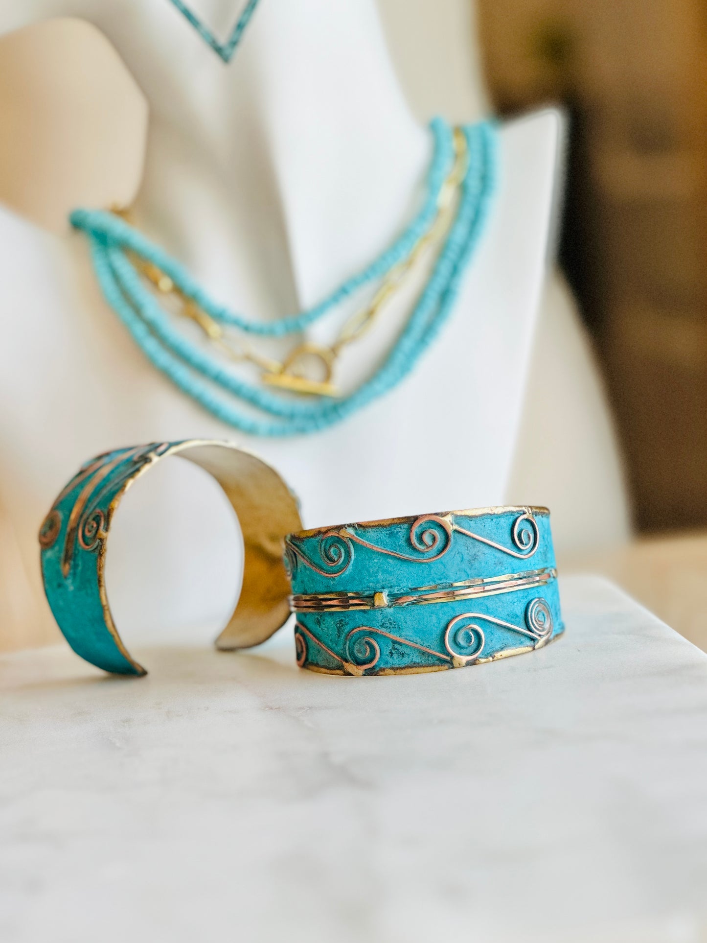 Turquoise Patina Cuff