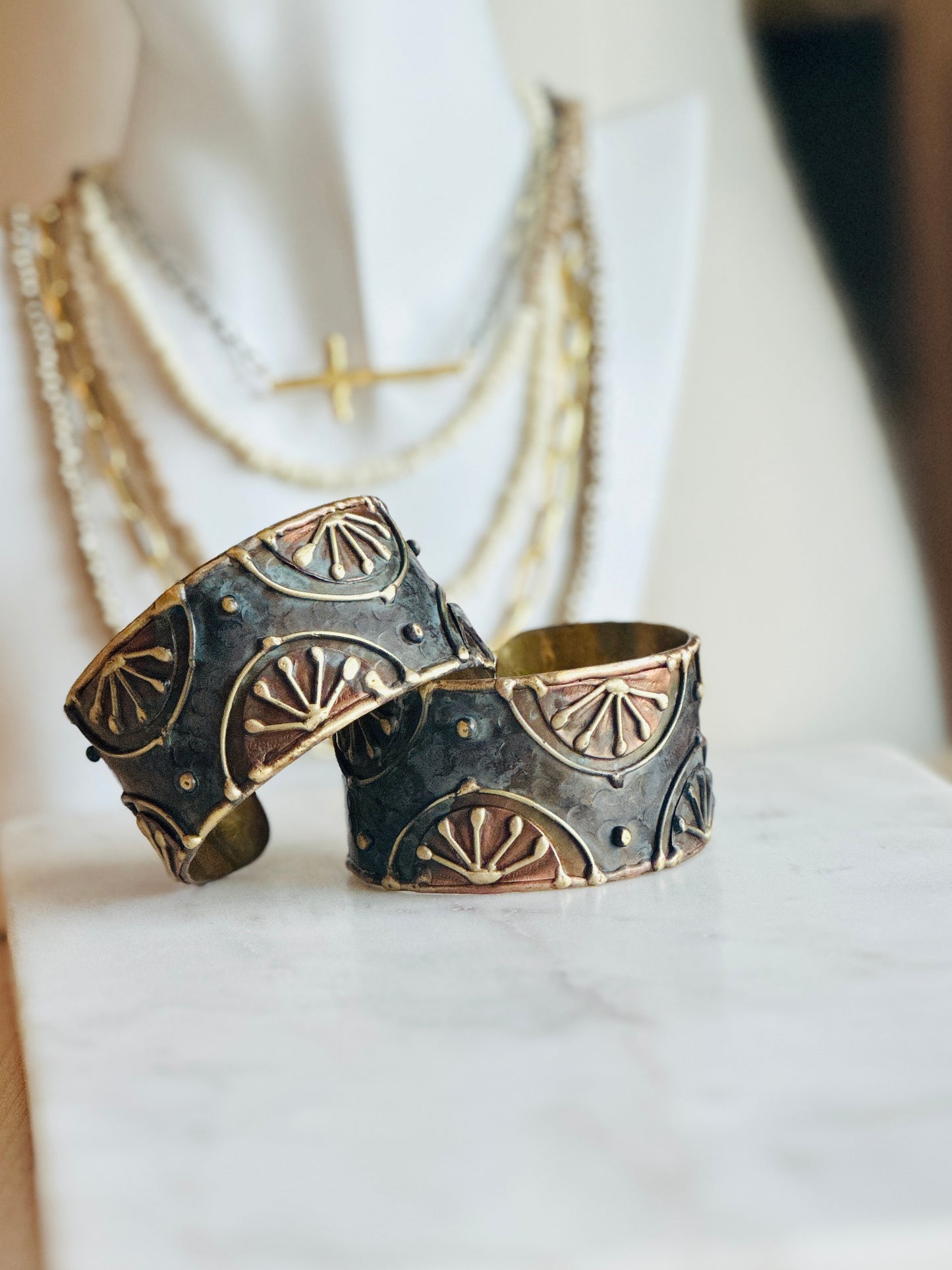 Rustic Sun Patina Cuff