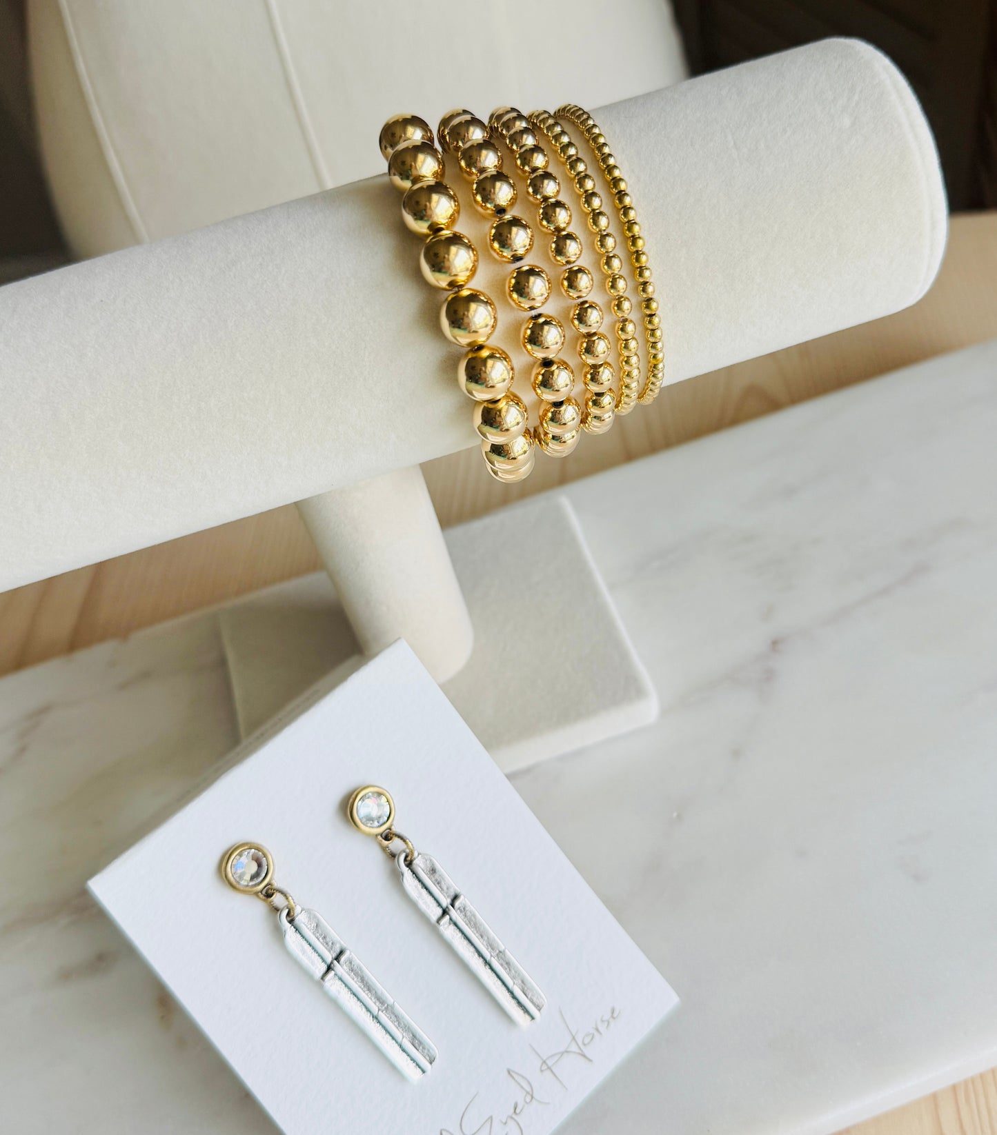 Gold Beaded Bracelets