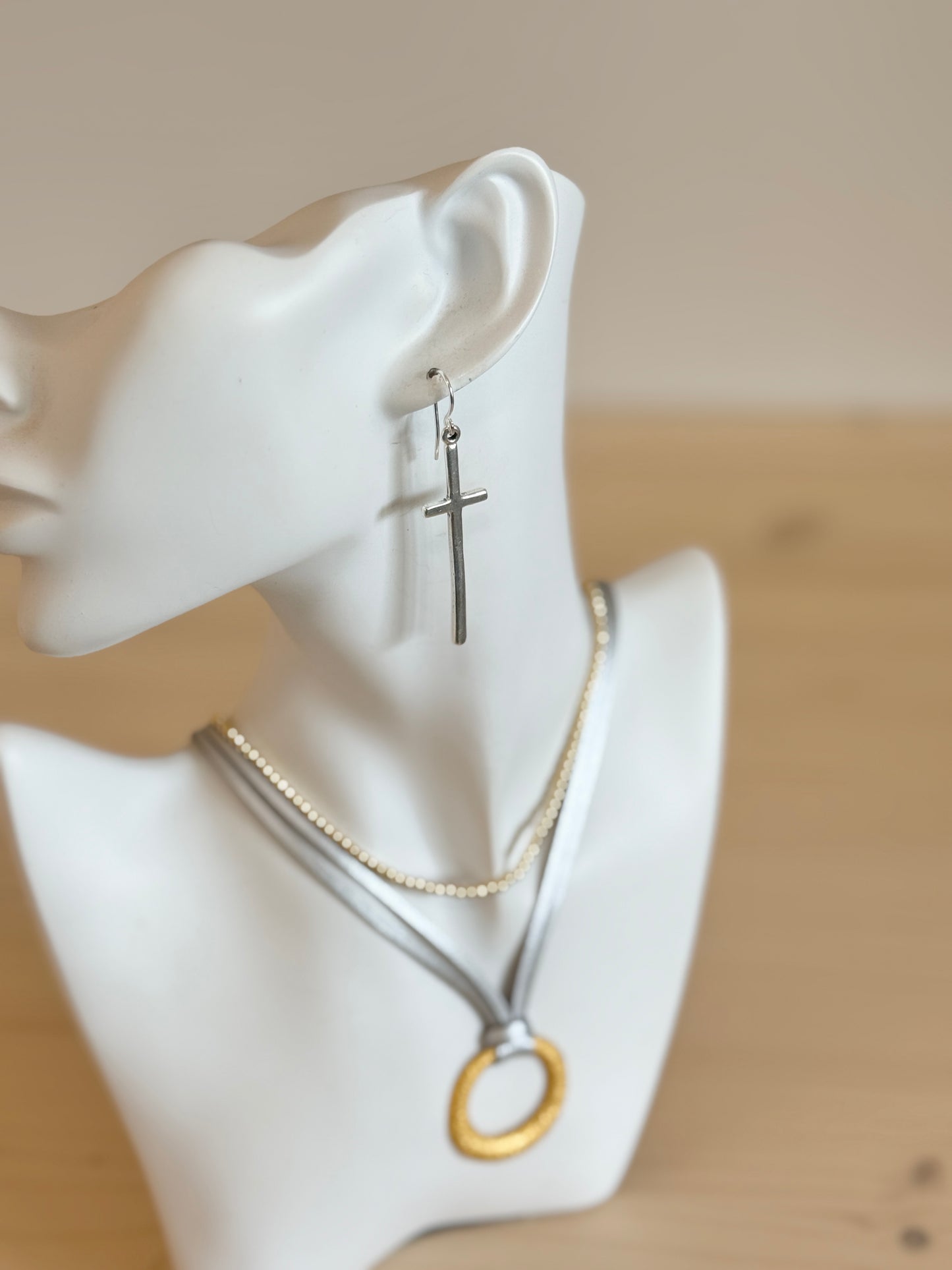 Slim Cross Earrings