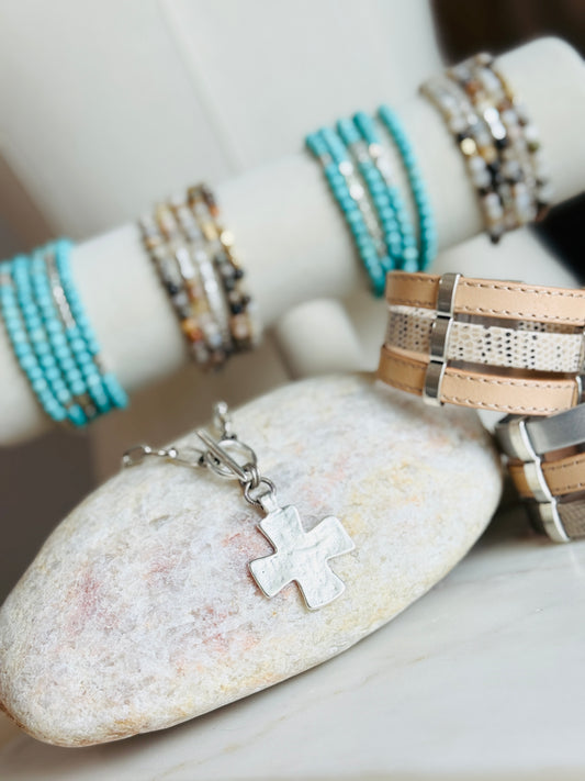 Natural Stone Wrap Necklace/Bracelet