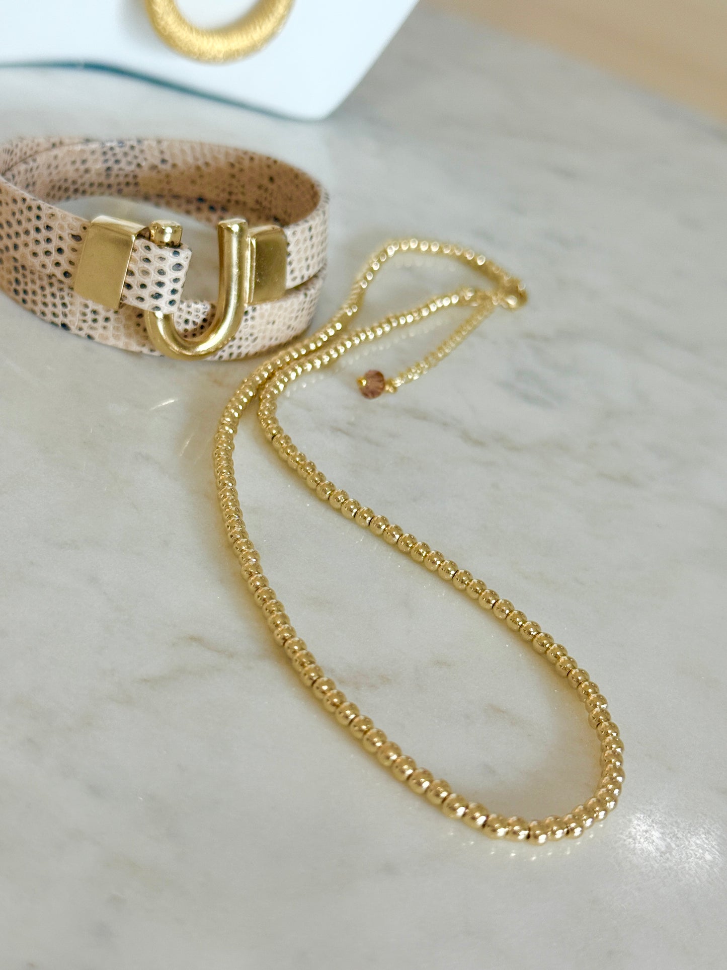 Gold Beaded Choker