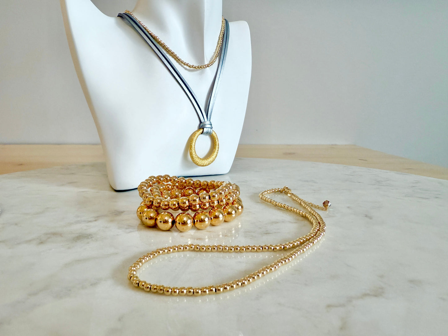 Gold Beaded Choker