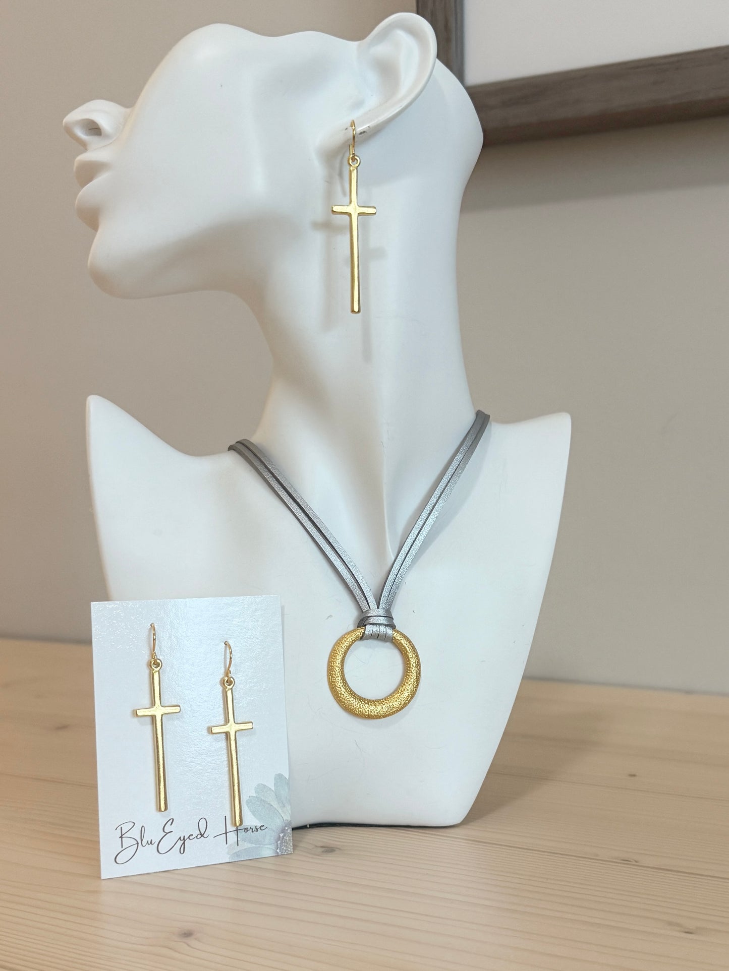 Slim Cross Earrings