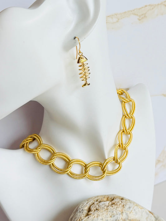 Fishbone Earrings