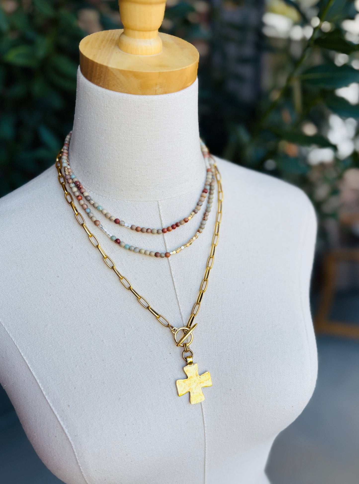 Natural Stone Wrap Necklace/Bracelet