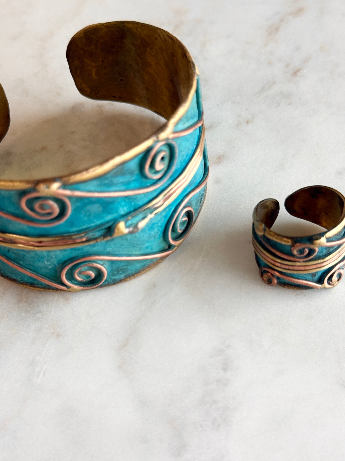 Turquoise Patina Ring