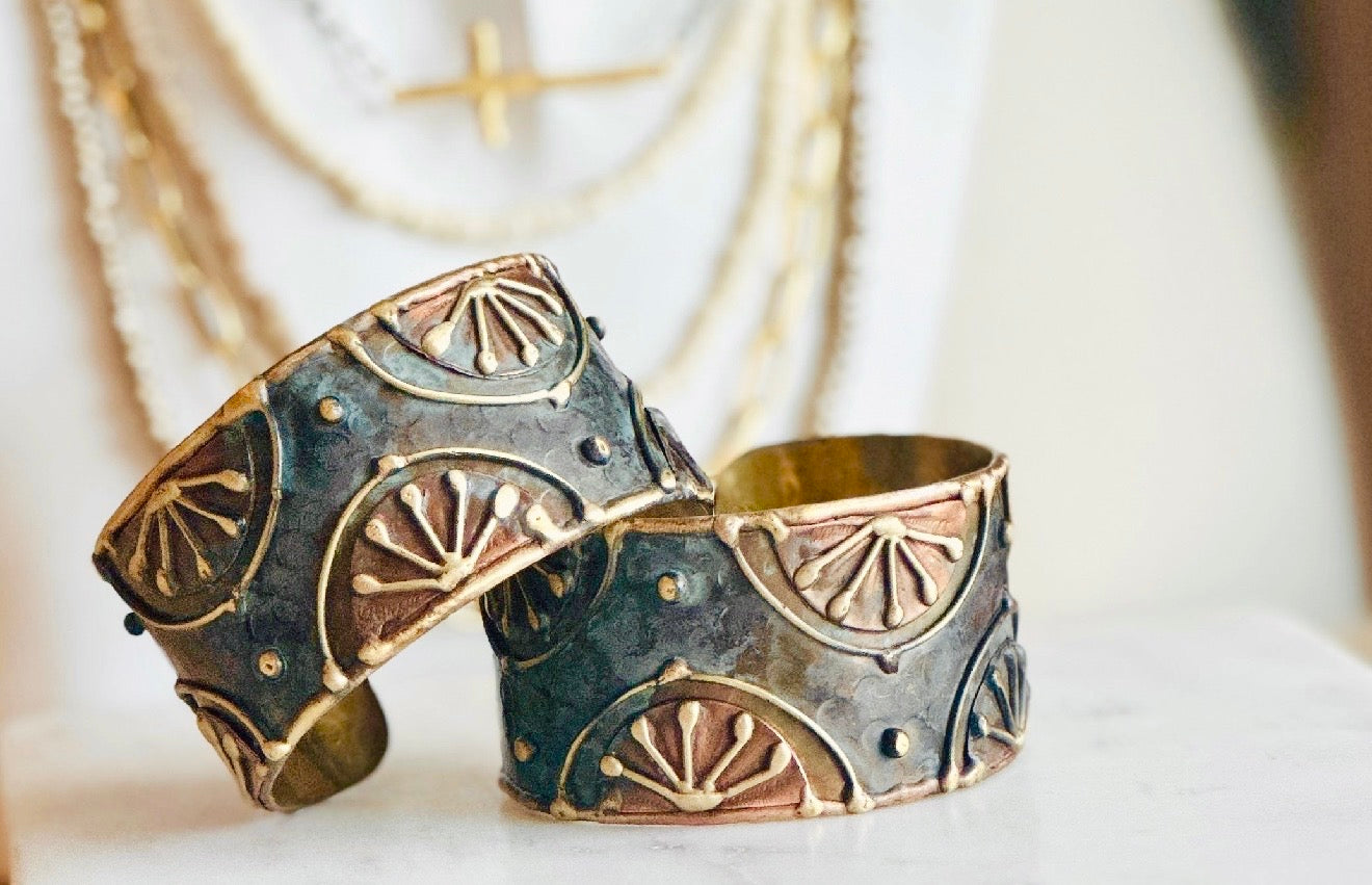 Rustic Sun Patina Cuff