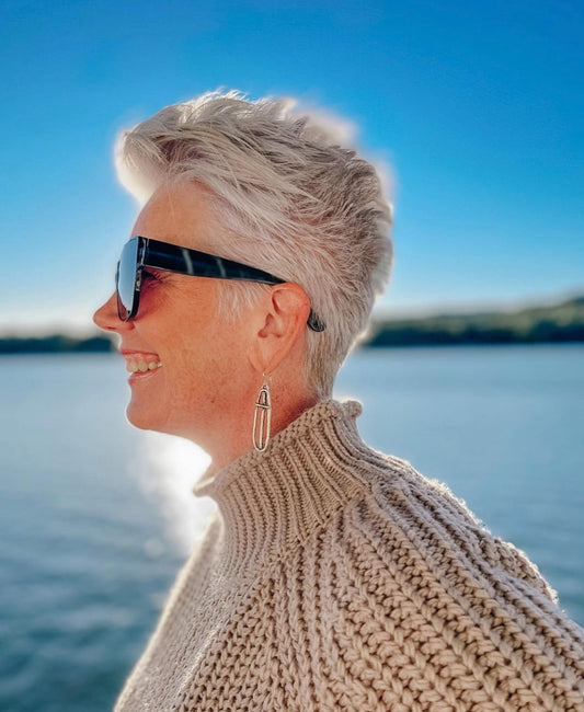 Silver Roman Cross Earrings