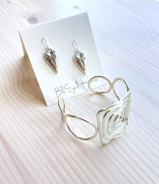 Silver Modern Cuff Bracelet