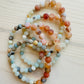 Five Multi Colored Stone Bracelets Handmade in the USA