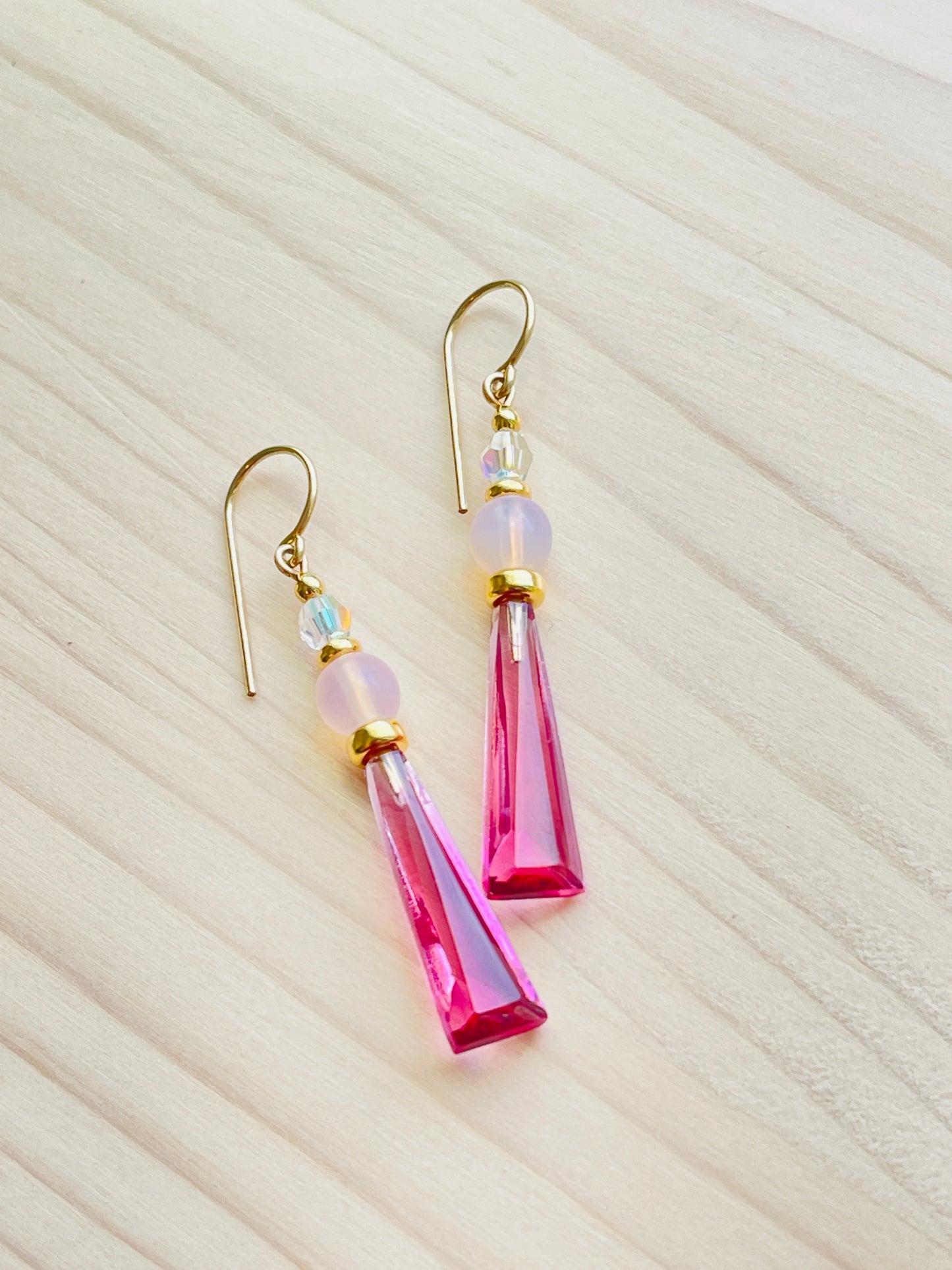 Raspberry Drop Earrings