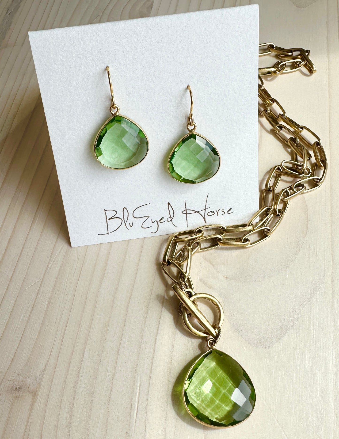 Green Amethyst Earrings