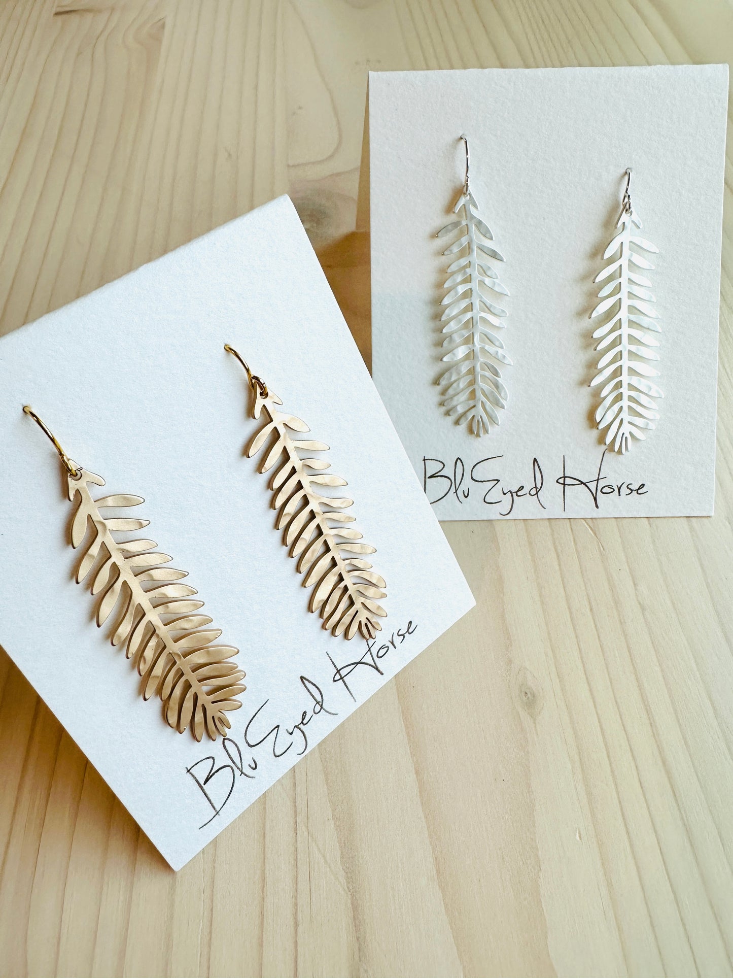 Fern Earrings-Silver