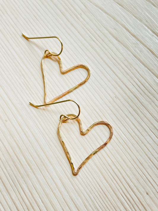 Gold Baby Heart Earrings