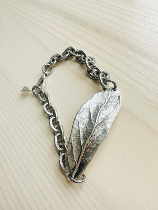 Silver Leaf Bracelet