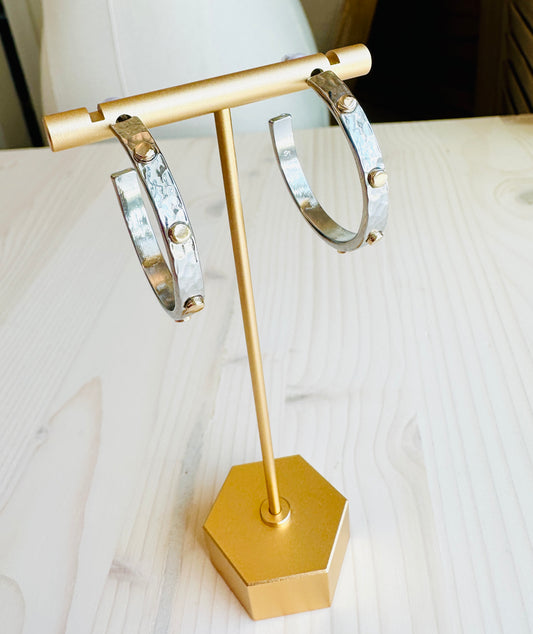 Hammered Nail Head Hoops