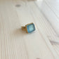 Gold Periwinkle Glass Ring