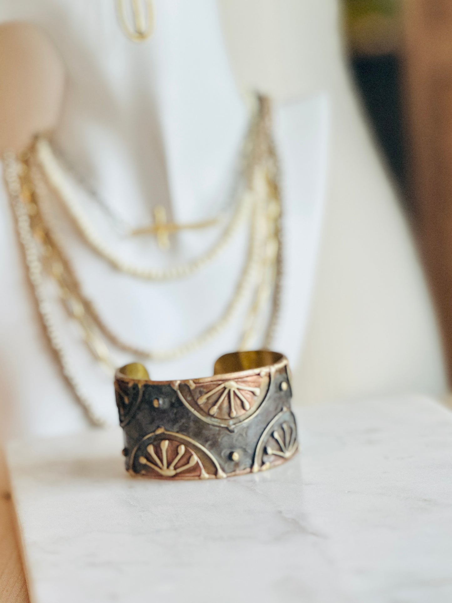 Rustic Sun Patina Cuff