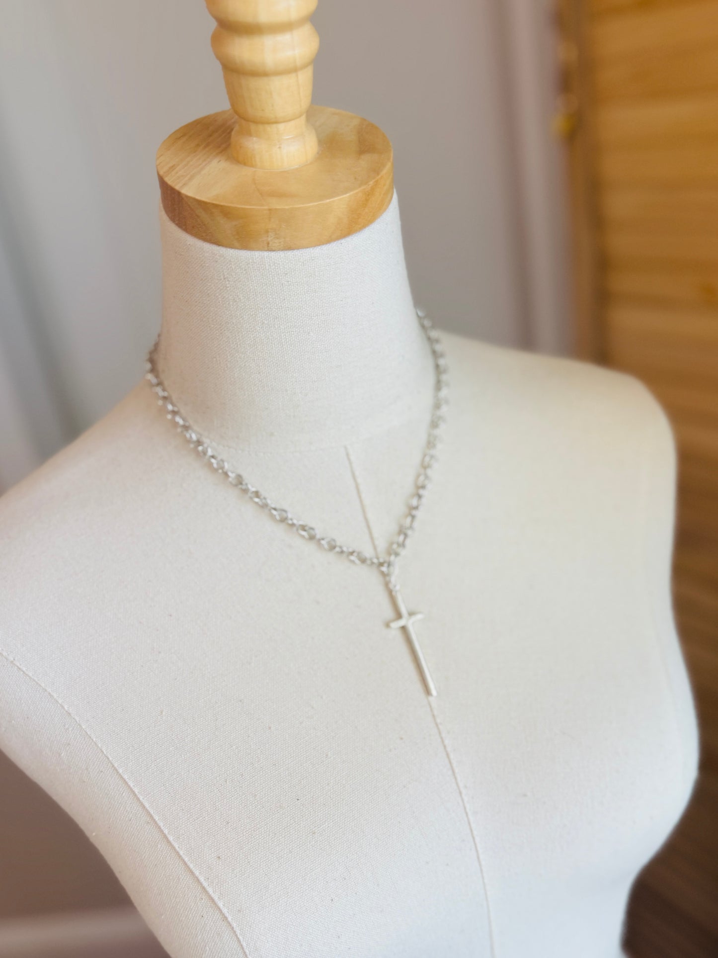 Slim Cross Necklace