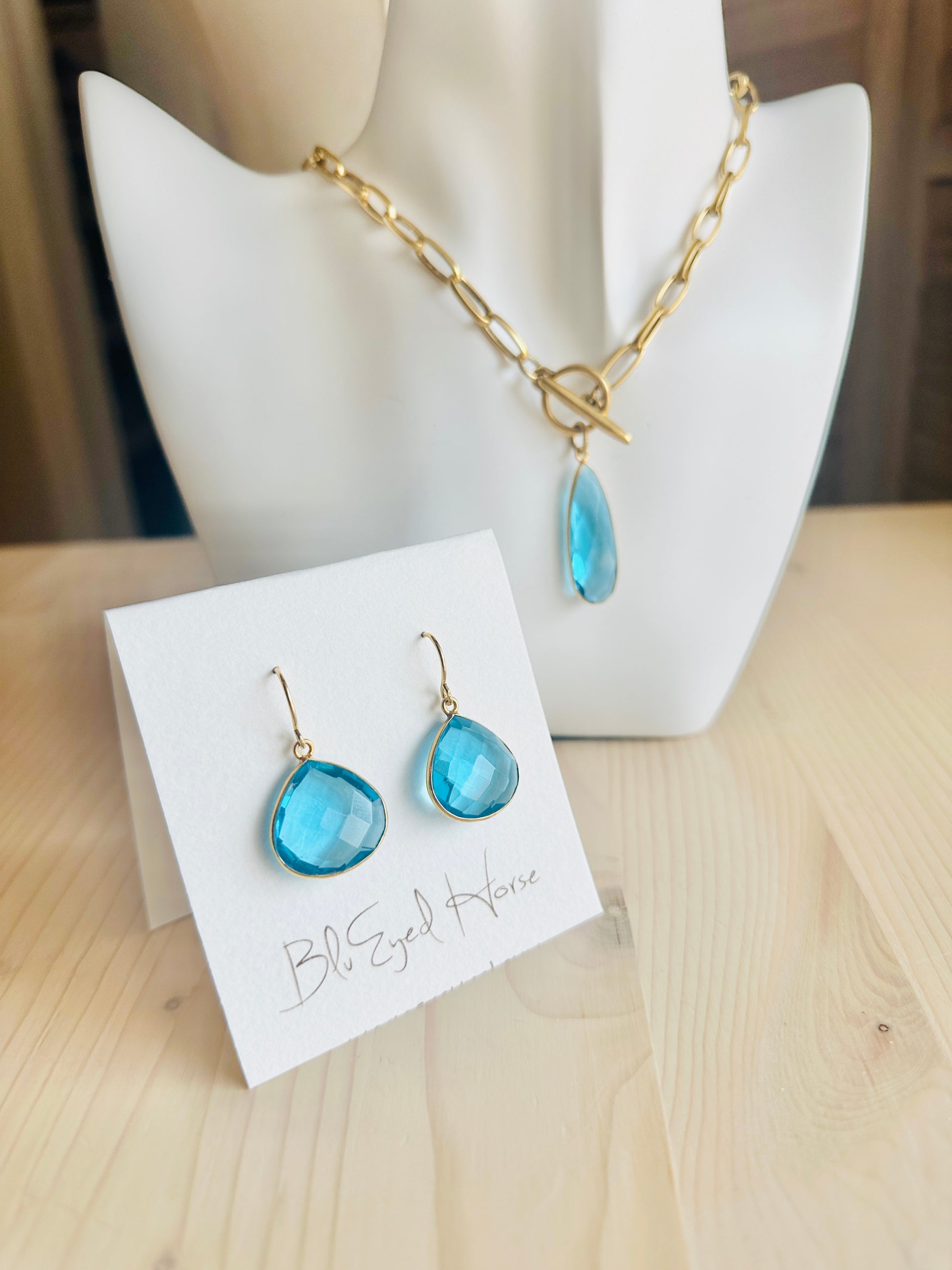 Blue Topaz Earrings – BlueyedHorse - Main Image