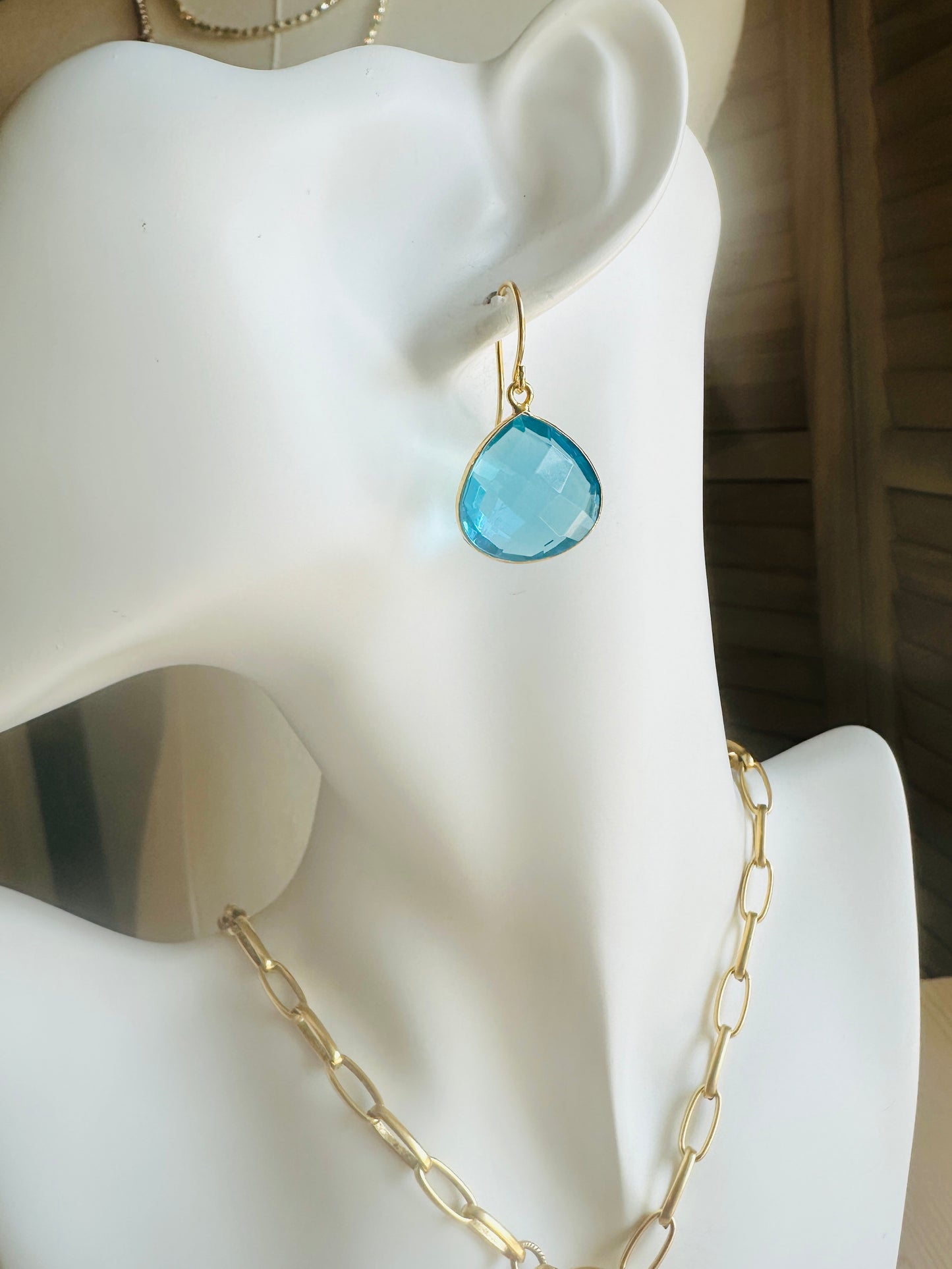 Blue Topaz Earrings