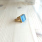 Gold Periwinkle Glass Ring