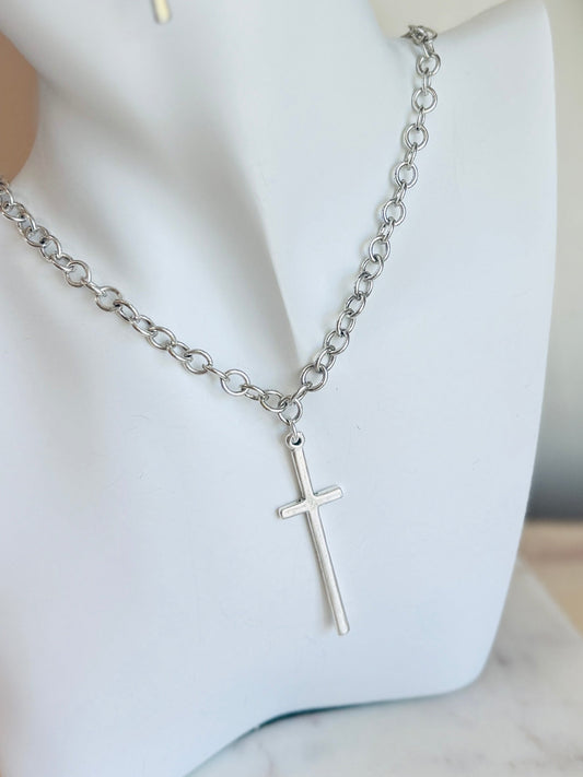 Slim Cross Necklace