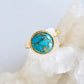 Copper Turquoise Adjustable Ring