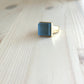 Gold Periwinkle Glass Ring