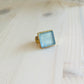 Gold Periwinkle Glass Ring