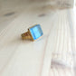 Gold Periwinkle Glass Ring