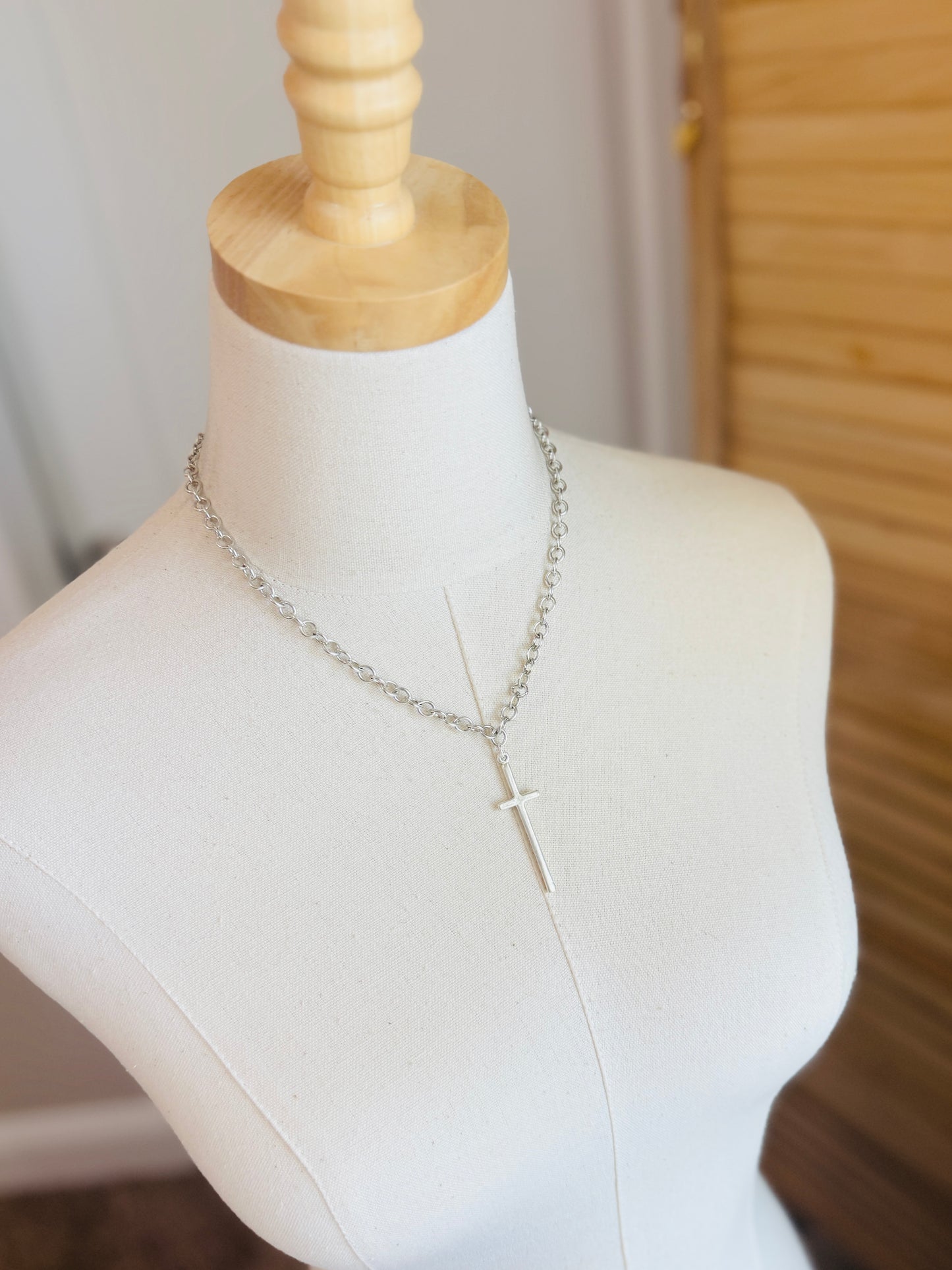 Slim Cross Necklace