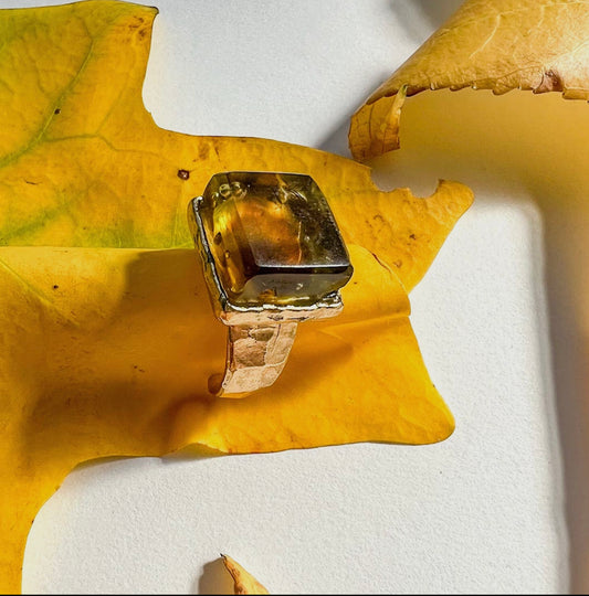 Tortoise Mosaic Glass Ring
