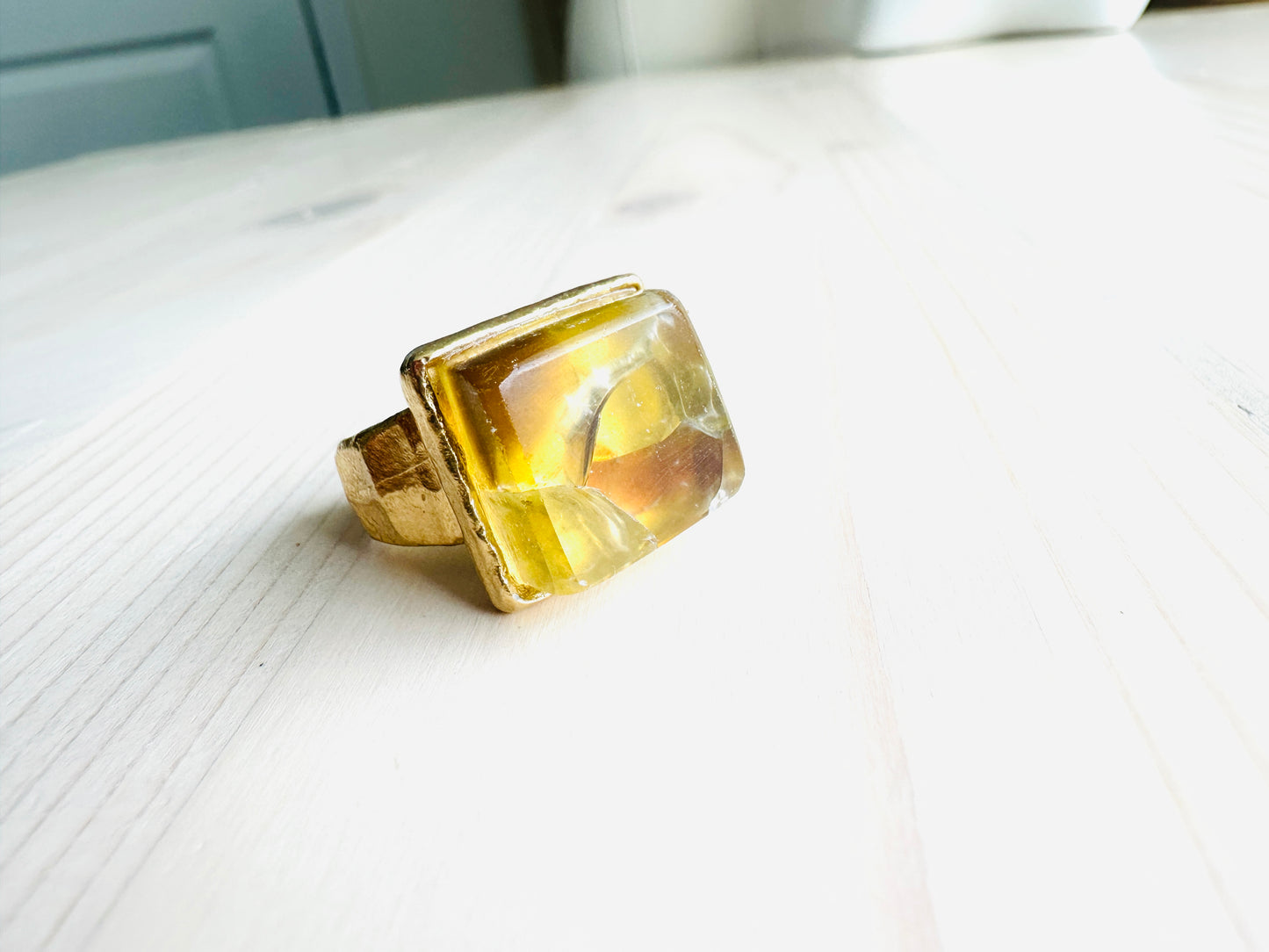 Tortoise Mosaic Glass Ring