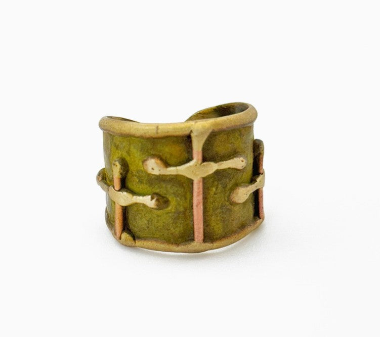 Green Cross Patina Ring