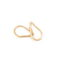Hammered Teardrop Stud Earrings - Gold