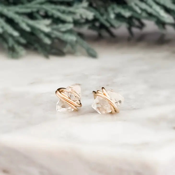 Herkimer Diamond Stud Earrings