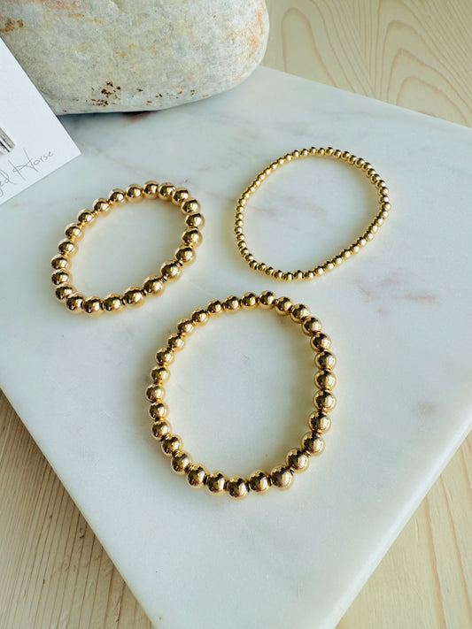 Gold Beaded Bracelets