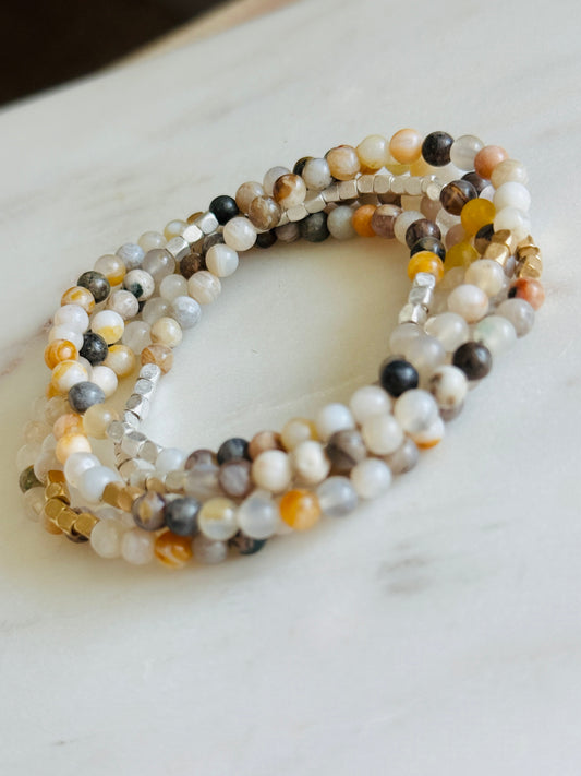 Natural Stone Wrap Bracelet