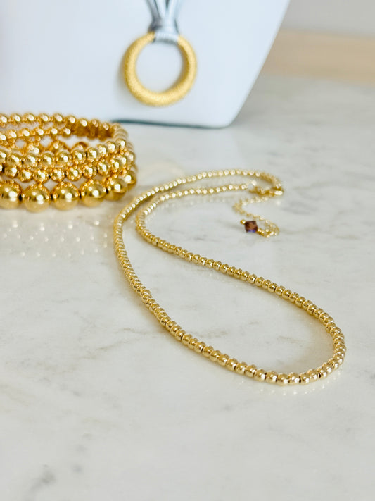 Gold Beaded Choker