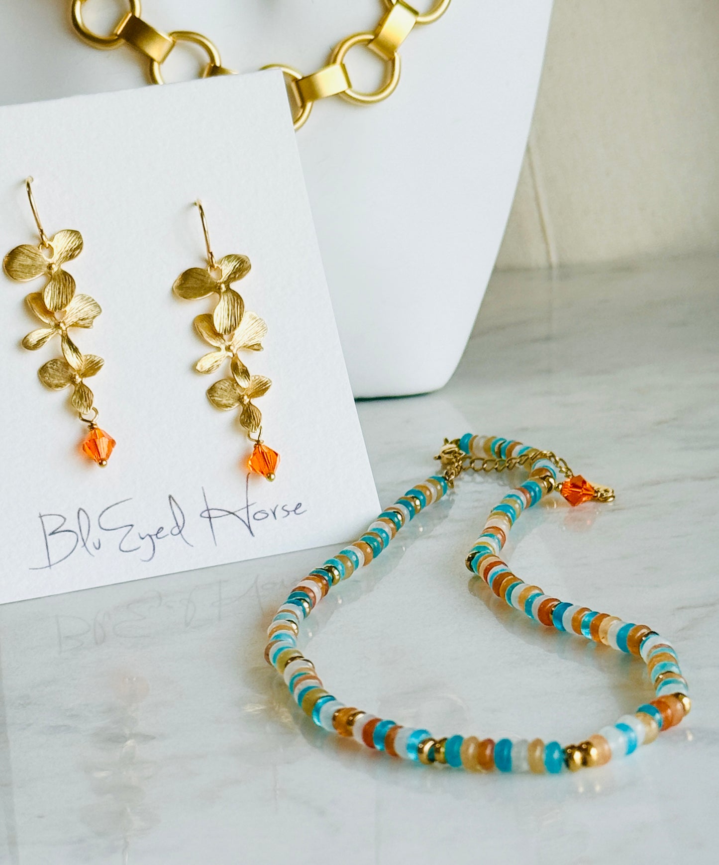 Saffron Earrings