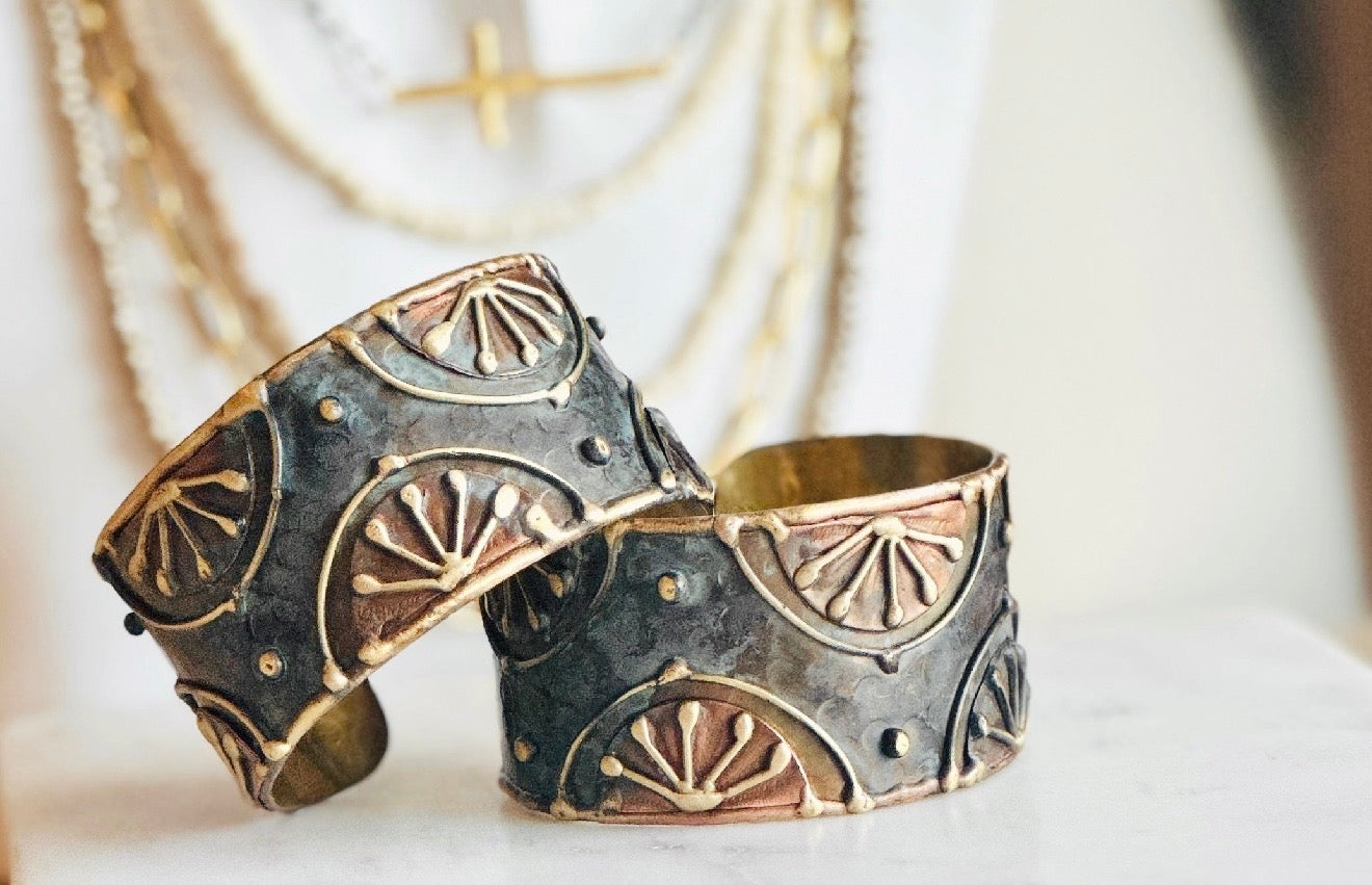 Rustic Sun Patina Cuff