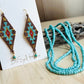 Beaded Wrap Necklace/Bracelet- Turquoise