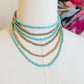 Beaded Wrap Necklace/Bracelet- Gold