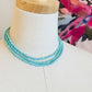 Beaded Wrap Necklace/Bracelet- Turquoise