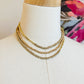 Beaded Wrap Necklace/Bracelet- Gold