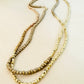 Beaded Wrap Necklace/Bracelet- Gold