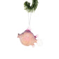 Pink Glitter Puffer Fish Ornament