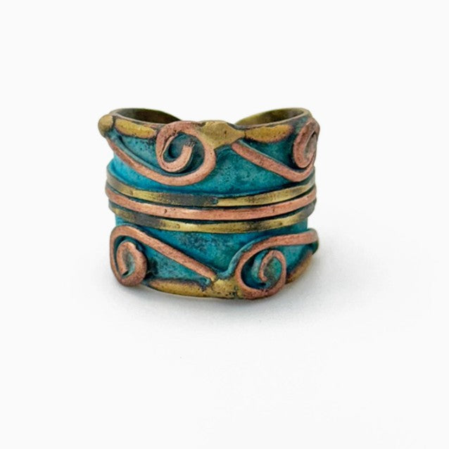 Turquoise Patina Ring